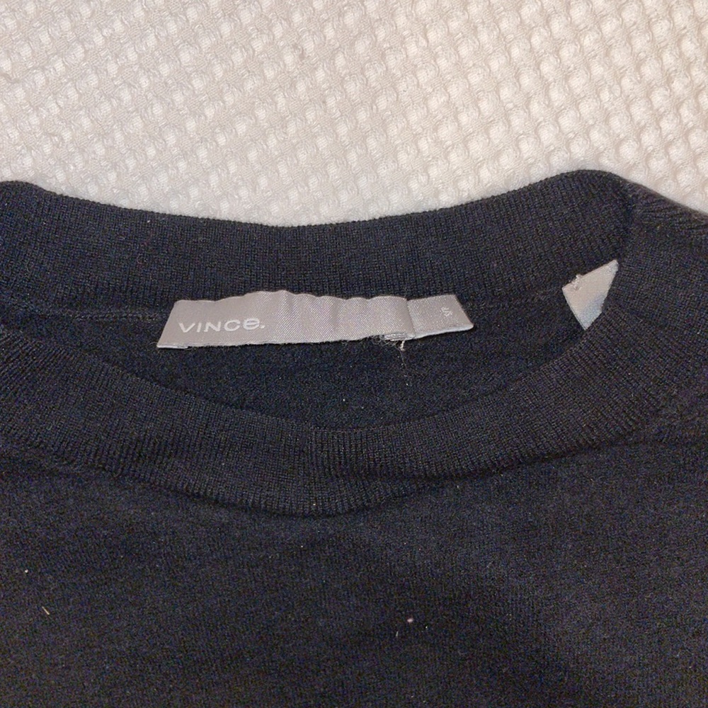 Vince | 100% merino wool black knit crew neck | size S - Picture 3 of 5